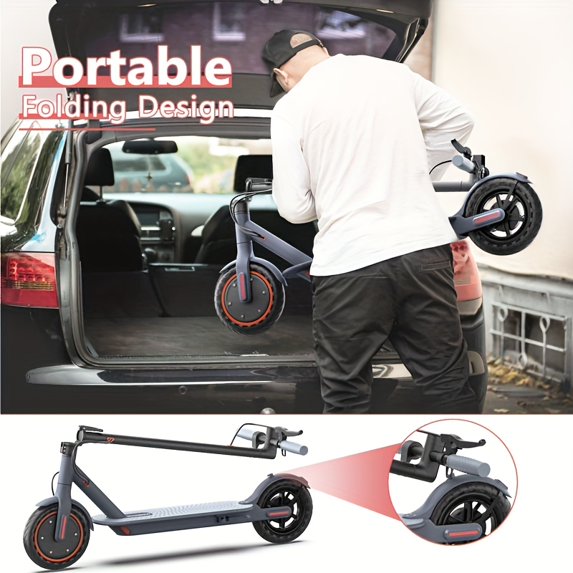 LADPED LP80 Electric Scooter - 350W 36V, 19mi Range, 8.5" Solid Tires, 3 Speed Modes, Foldable & Adjustable for Teens/Adults, Ideal for Commuting/Campus/Travel