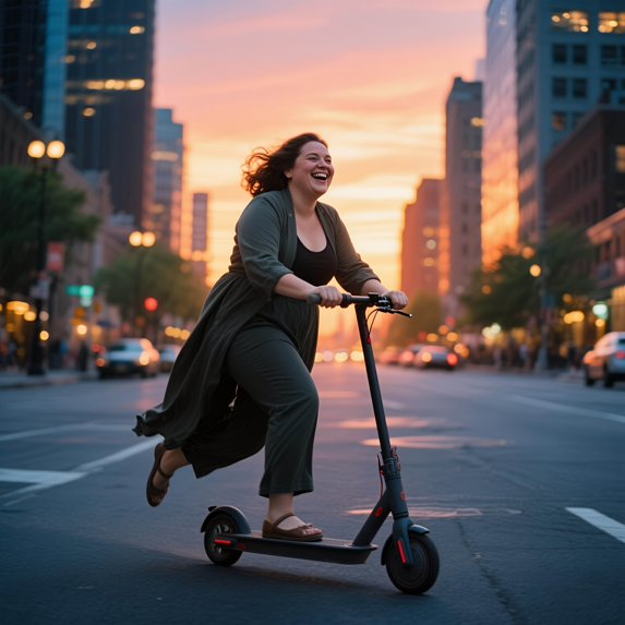 LADPED LP80 Electric Scooter - 350W 36V, 19mi Range, 8.5" Solid Tires, 3 Speed Modes, Foldable & Adjustable for Teens/Adults, Ideal for Commuting/Campus/Travel