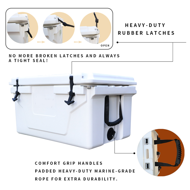 Heavy-Duty Cooler, 65 Quart, 5-Day Ice Retention, White