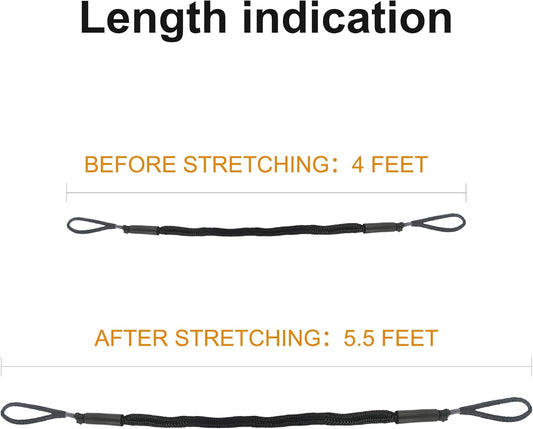Bungee Dock Line Mooring Rope for Boat 4 ft 2 Pack