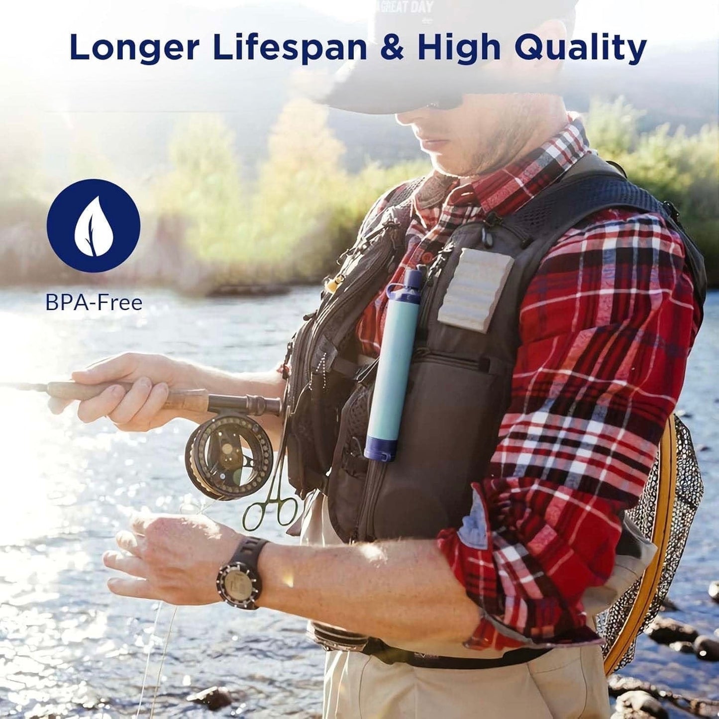 Ultralight Water Filter Straw – Compact Water Purifier for Outdoor Adventures
