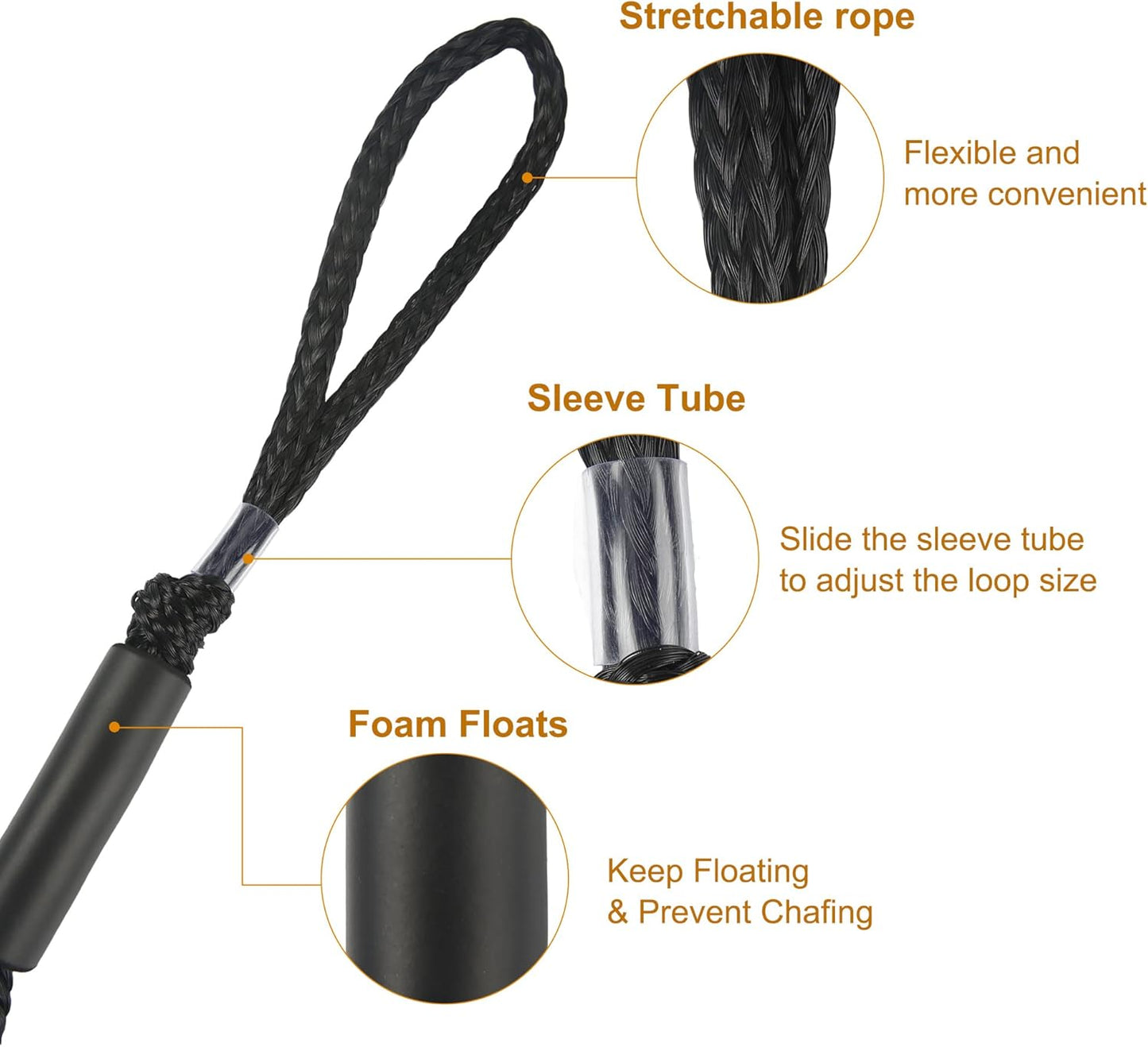 Bungee Dock Line Mooring Rope for Boat 4 ft 2 Pack