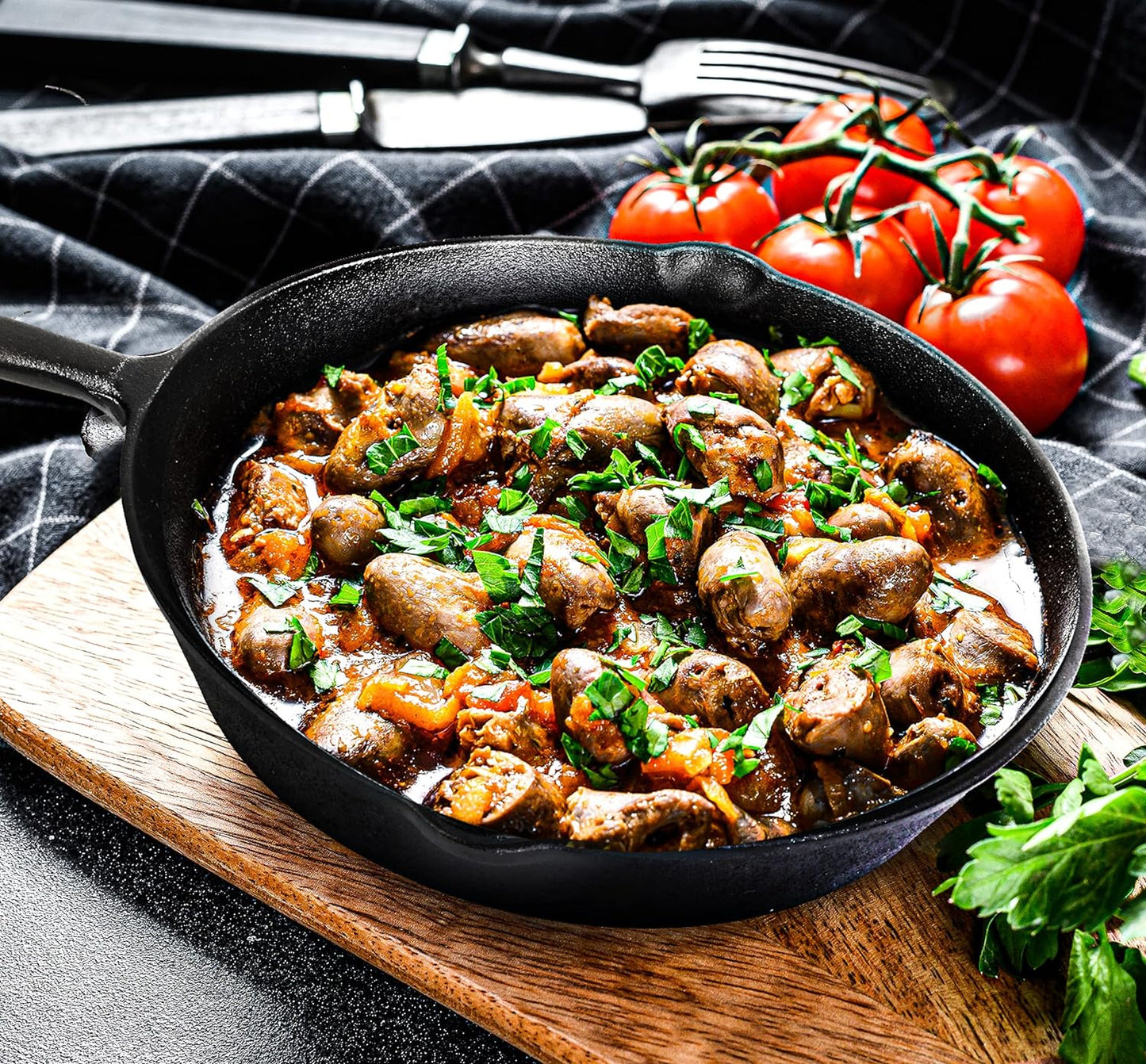 Cast iron Skillets 3 Piece Set, Chefs Pan, Pre Seasoned Cast iron Skillets, 6, 8 & 10 Inches, Easy Use in the Oven, Stove, Grill, or Campfire, Black