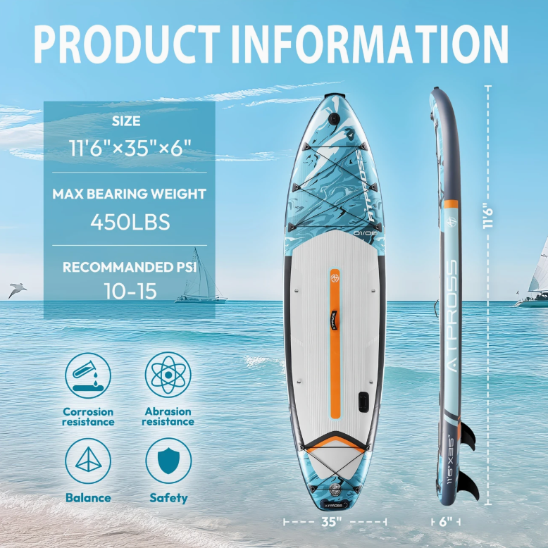 11'6" Inflatable Paddle Board Package