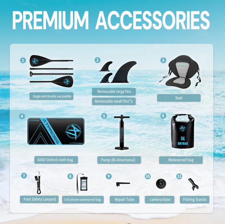 11'6" Inflatable Paddle Board Package