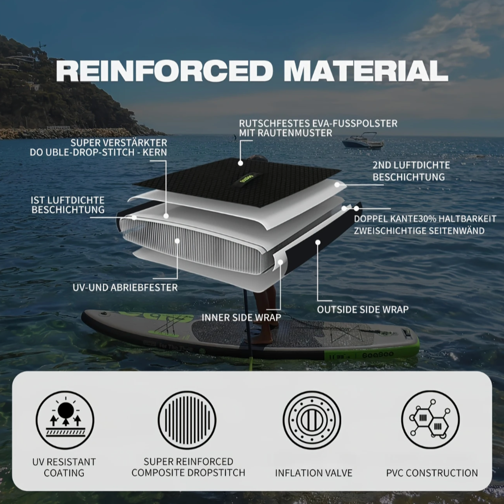 11' Inflatable Stand Up Paddleboard