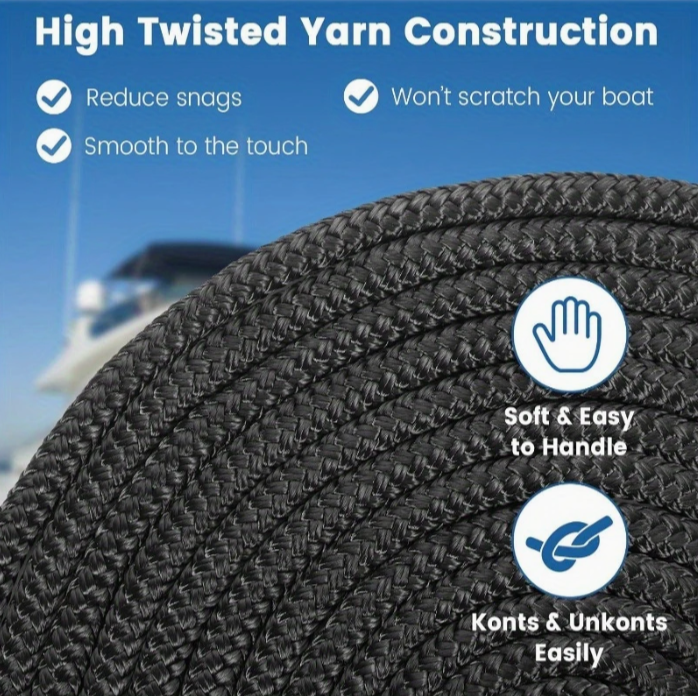 3/8" x 10' Double-Braided Nylon Dock Lines