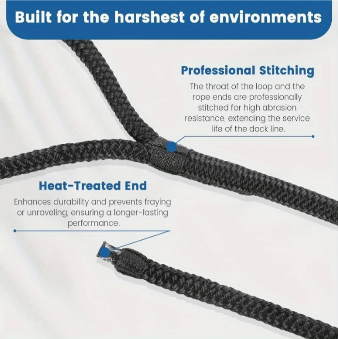 3/8" x 10' Double-Braided Nylon Dock Lines