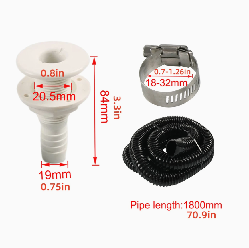 3/4" Marine Bilge Pump Hose Kit