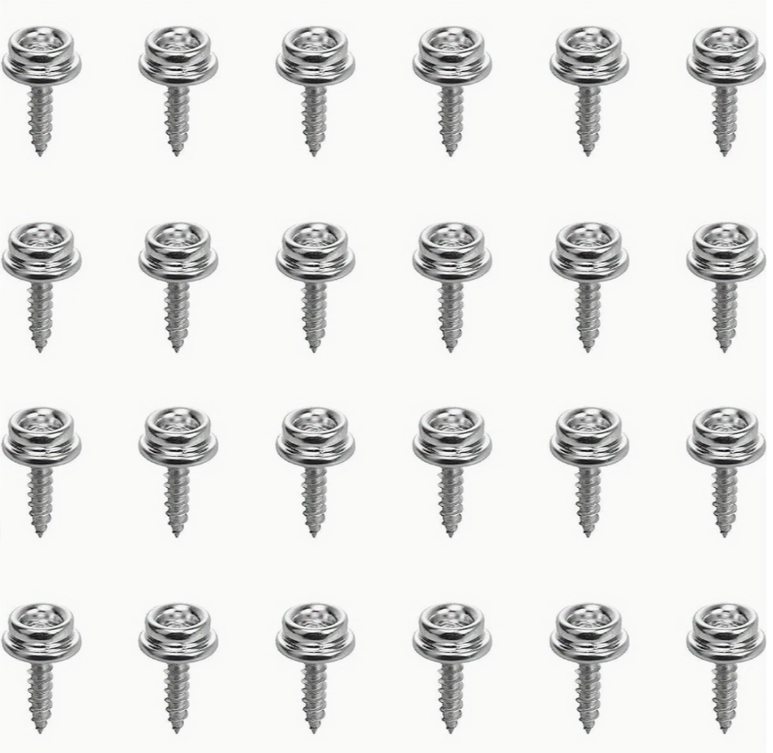 24pcs Marine-Grade Stainless Steel Boat Snaps