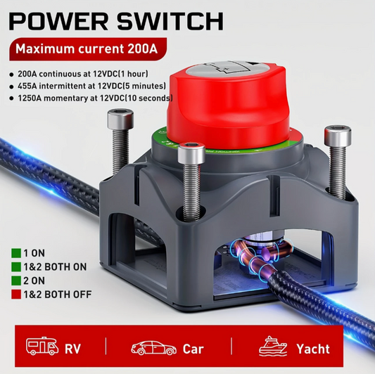 Heavy-Duty Battery Disconnect Switch (12V–48V)