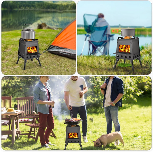 Compact Portable Wood-Burning Stove