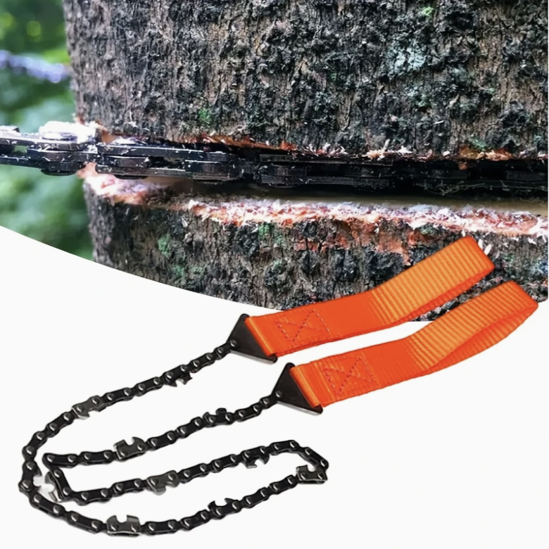 Compact Pocket Chainsaw – Hand-Operated Survival Saw