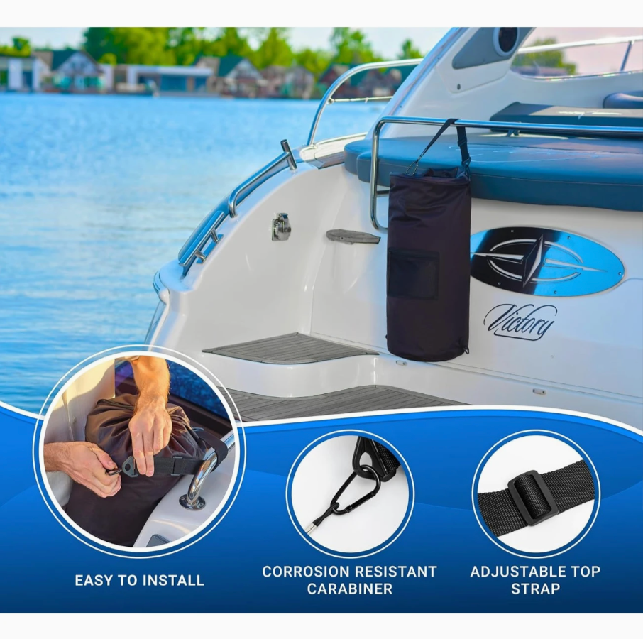 Portable Odor-Resistant Boat Trash Can
