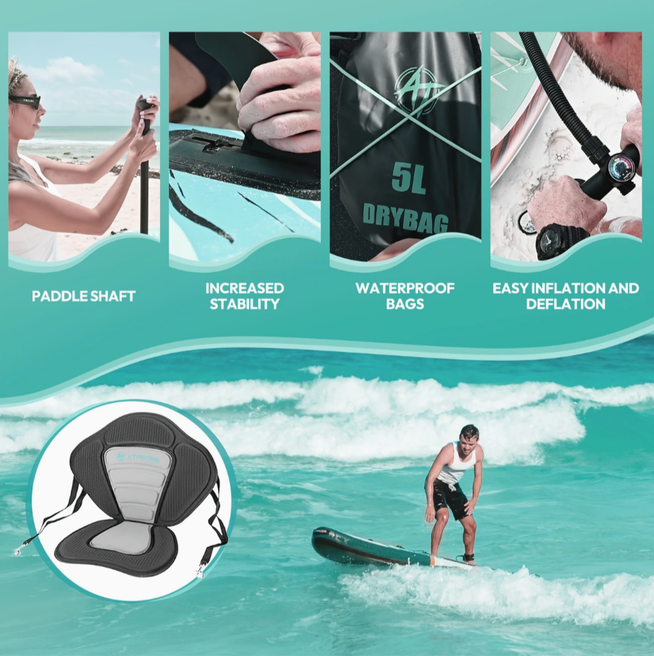 11'6" Extra-Wide Inflatable Paddle Board – 450 lb Capacity