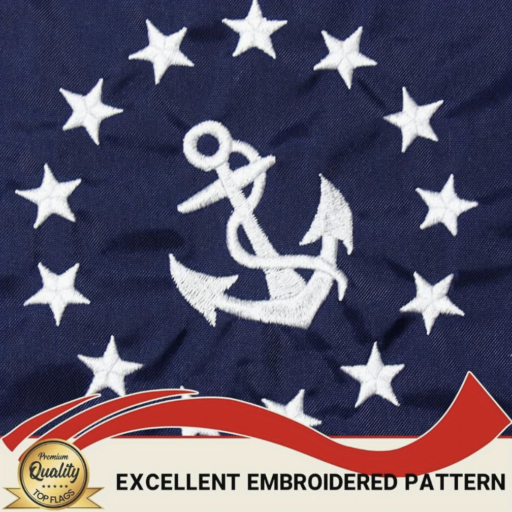 12" x 18" Embroidered American Boat Flag
