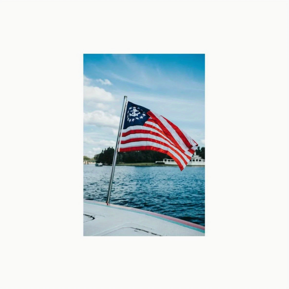 12" x 18" Embroidered American Boat Flag