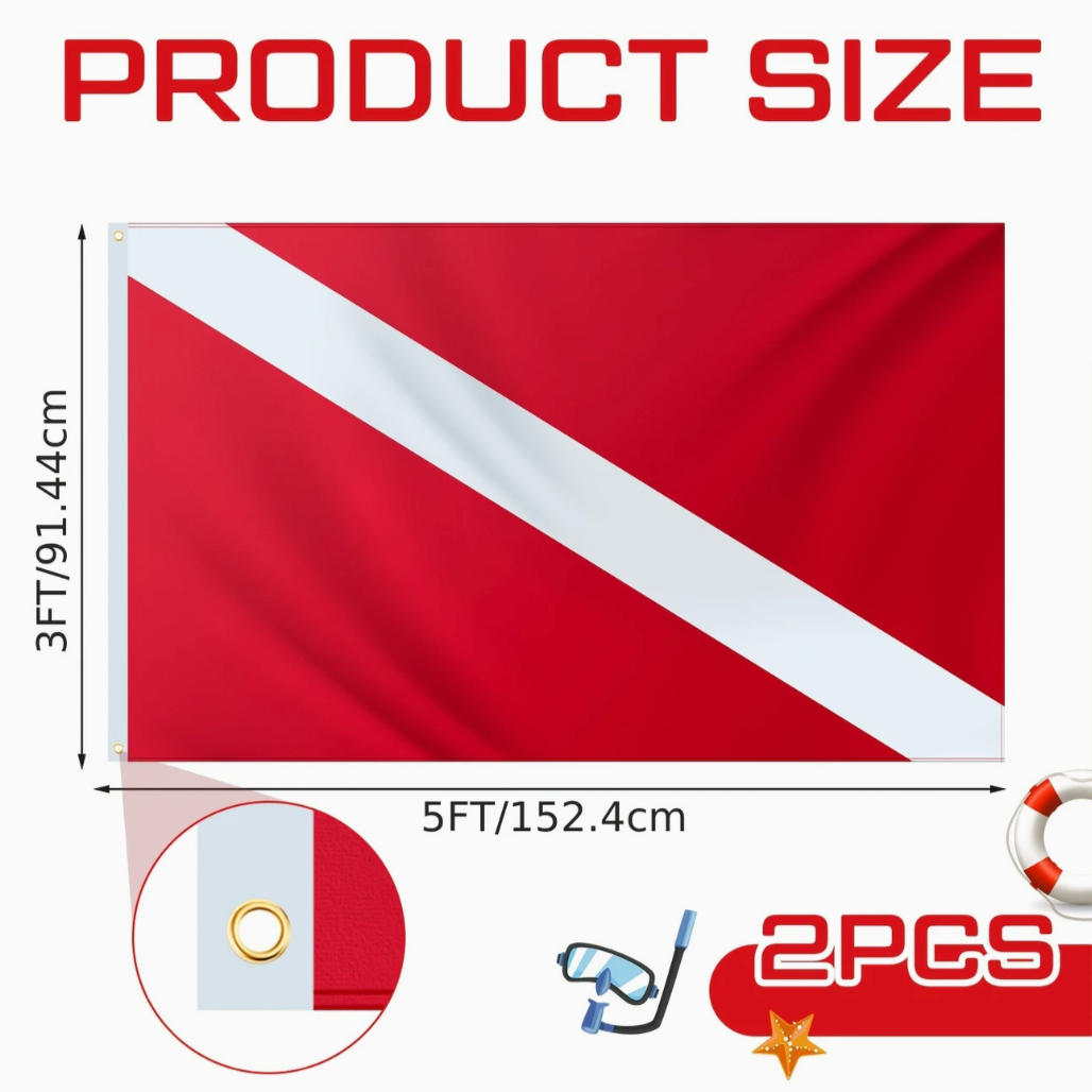 3x5 ft Dive Flag – 2-Pack