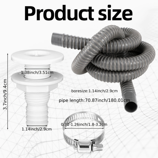 1100 GPH 12V Electric Submersible Bilge Pump Kit