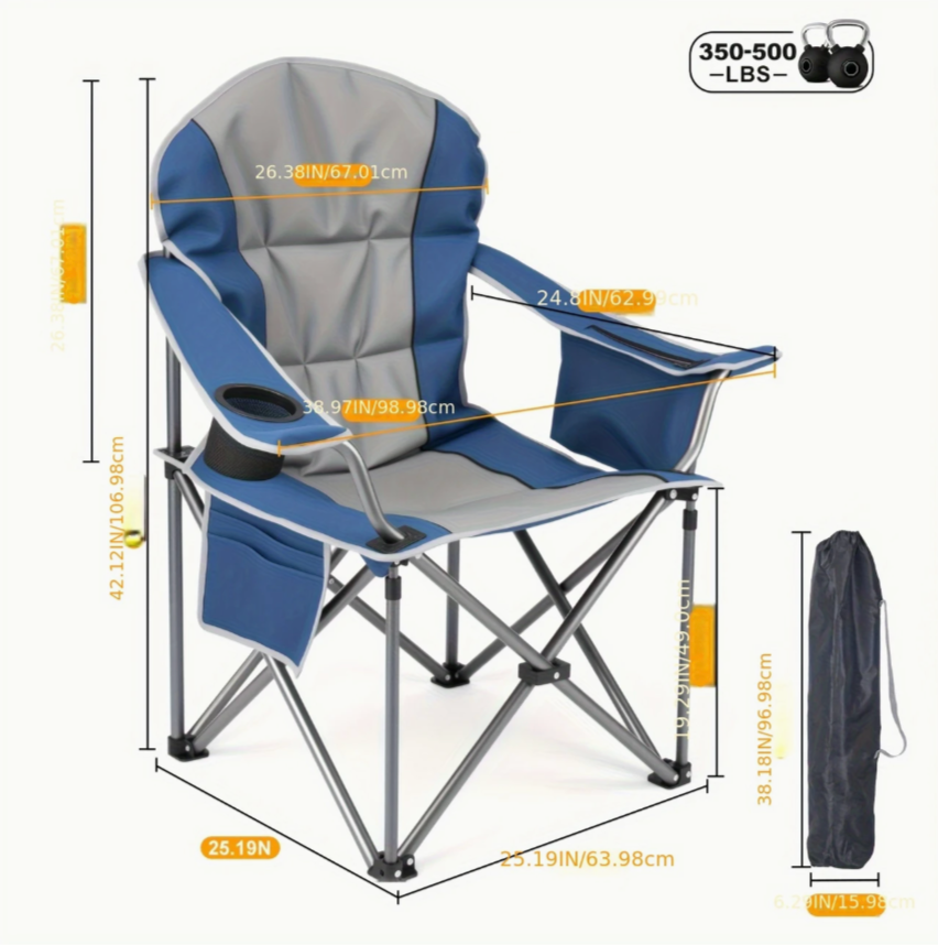 Heavy-Duty Folding Camping Chair