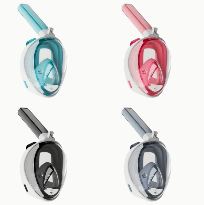 Full Face Snorkel Mask – 180° Panoramic View with Anti-Fog, Anti-Leak Design & Camera Mount