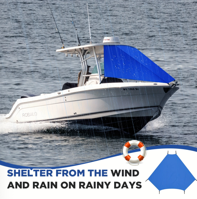 9' x 10' T-Top Canopy Extension – Waterproof UV Sun Shade for Boats