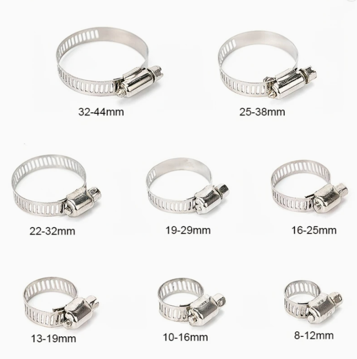 100-Piece Stainless Steel Hose Clamp Set