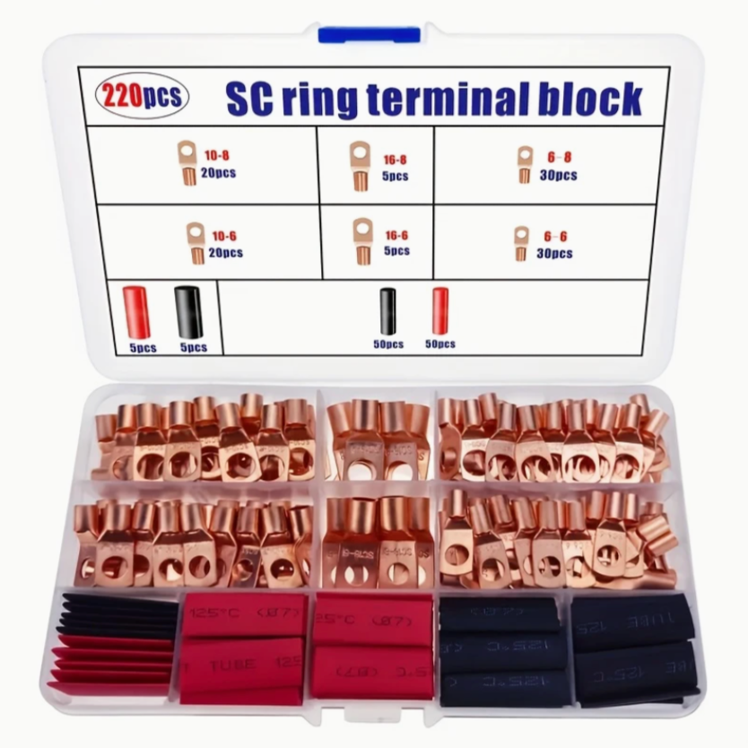 220-Piece Ring Terminal Assortment Kit