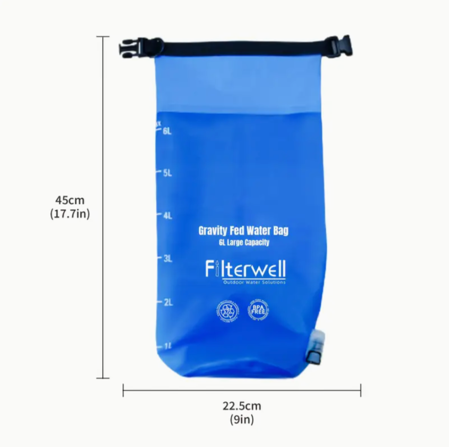 Gravity Water Filter System – 1.59-Gallon Capacity with Built-In Purifier