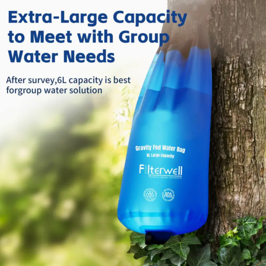 Gravity Water Filter System – 1.59-Gallon Capacity with Built-In Purifier