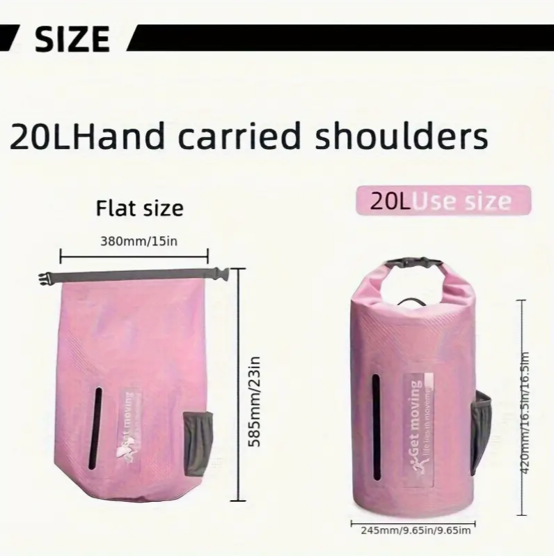 20L Lightweight Waterproof Dry Bag Backpack