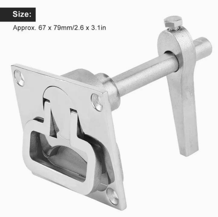 Stainless Steel Flush Mount Hatch Latch – Marine Grade Hardware