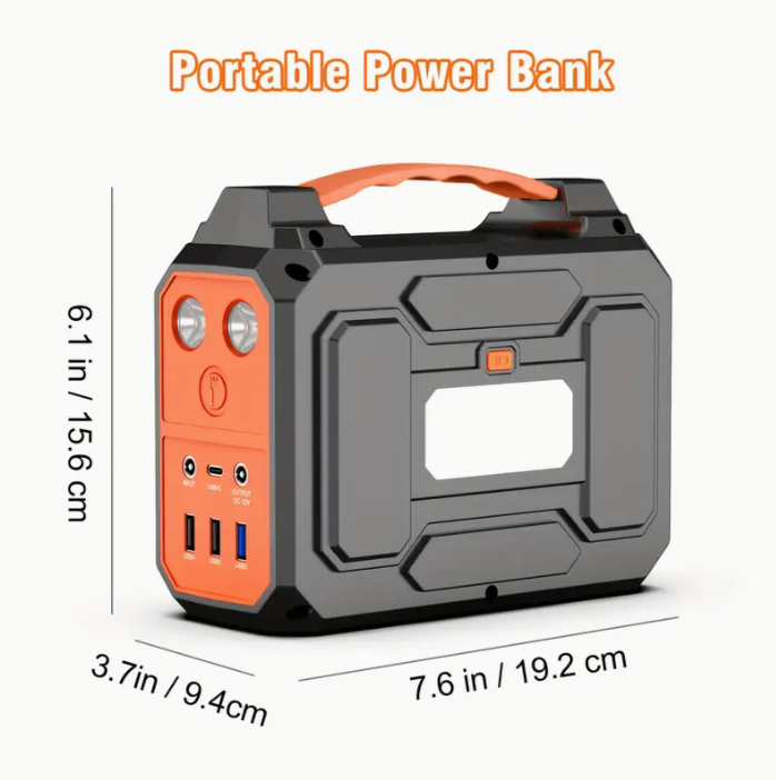 146Wh Portable Power Bank with AC Outlet & 40W Foldable Solar Panel, Portable Laptop Charger 110V/100W with USB & DC Output for Camping, Home Emergency, Traveling, RV Trip