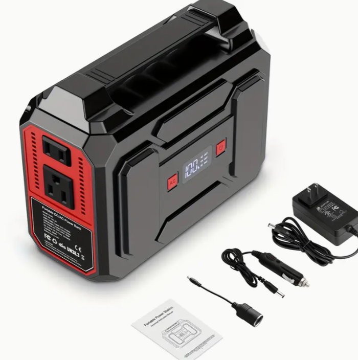 146Wh Portable Power Bank with AC Outlet & 40W Foldable Solar Panel, Portable Laptop Charger 110V/100W with USB & DC Output for Camping, Home Emergency, Traveling, RV Trip