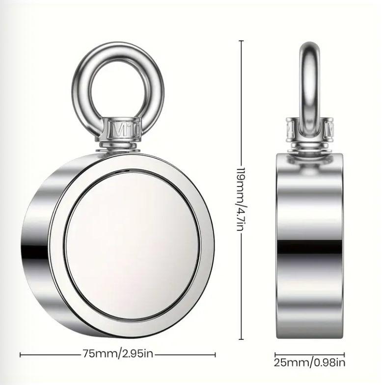 Fishing Magnet 1000LBS(453KG) Double-Sided Neodymium Magnet