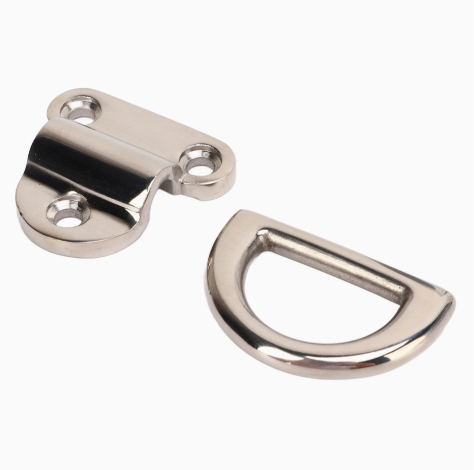 Stainless Steel Folding Pad Eye D-Rings