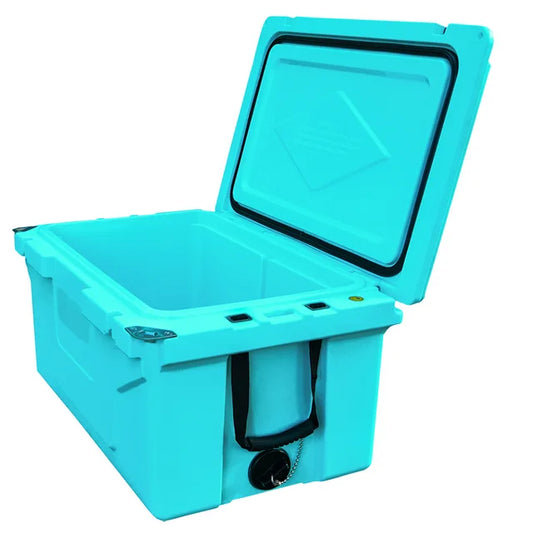 Heavy-Duty Cooler, 65 Quart, 5-Day Ice Retention, Turquoise Blue