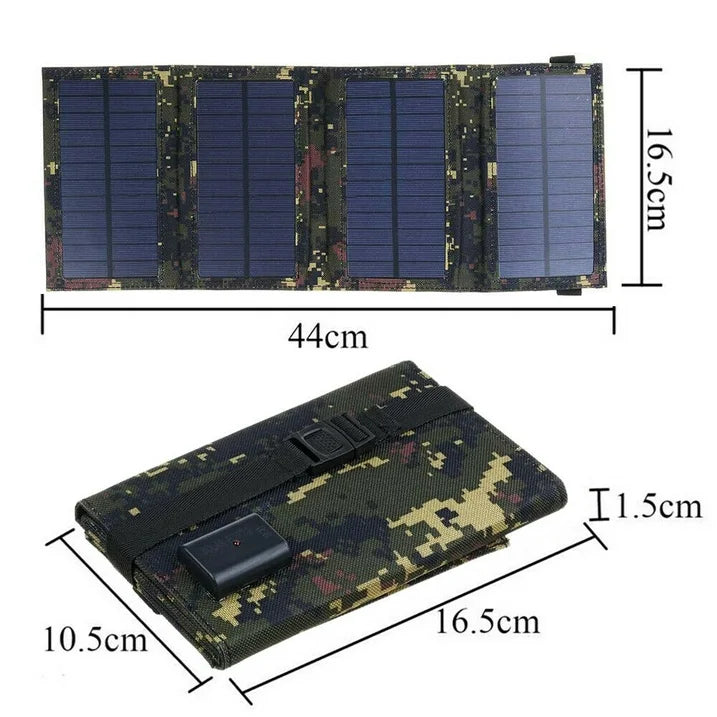 80W USB Solar Panel Folding Power Bank Outdoor Camping Hiking Phone Charger USB