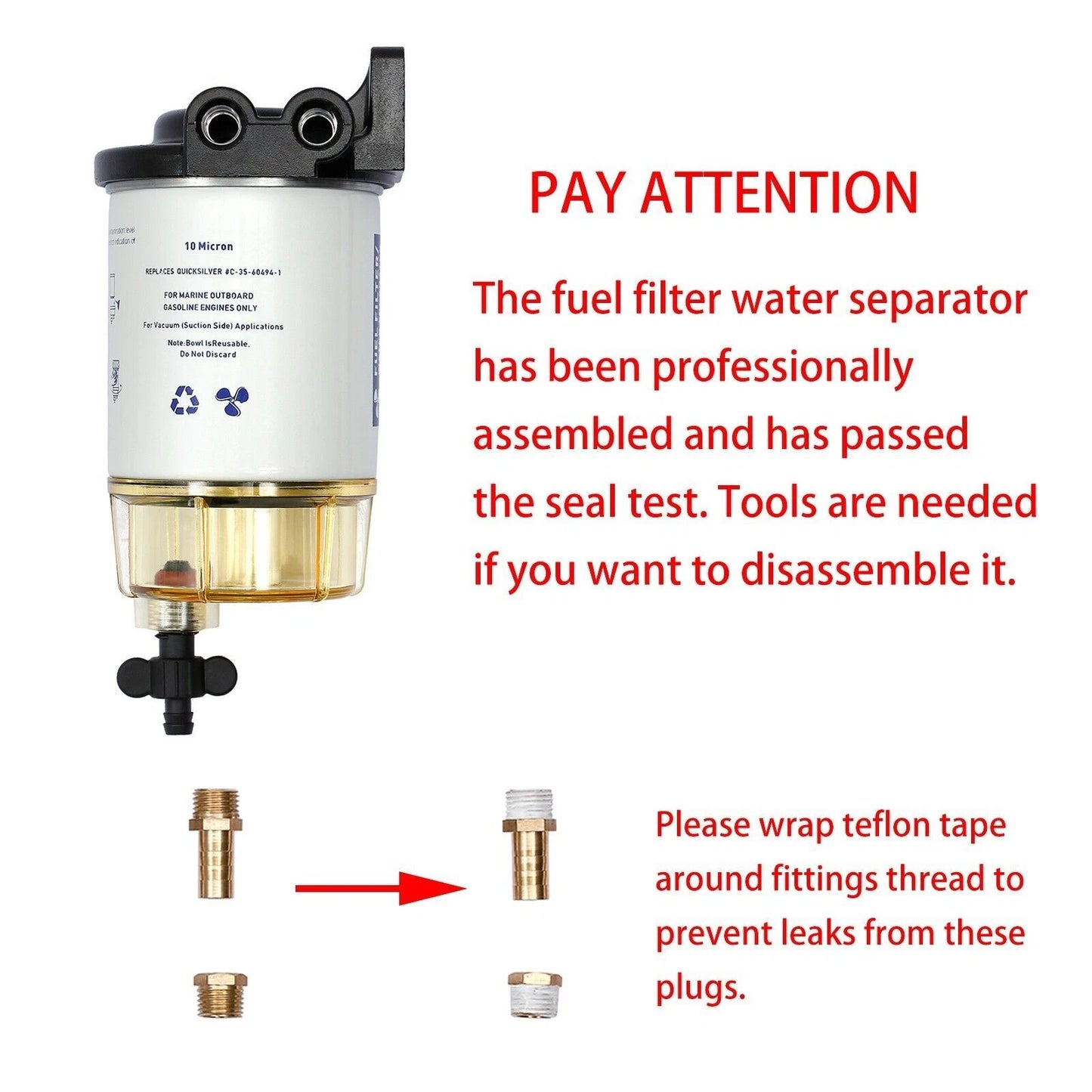 Fuel Filter Water Separator – S3213 Replacement for Mercury Outboards