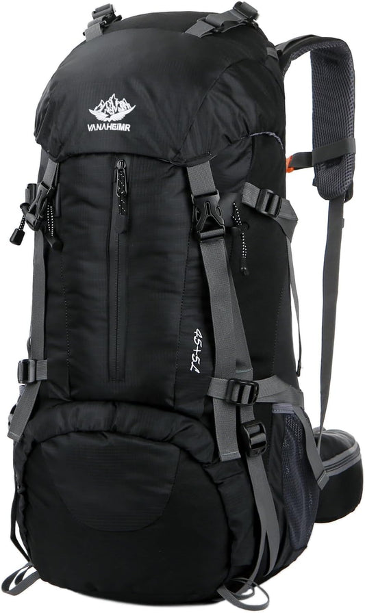 50L Hiking Backpack Men Camping Backpack with rain cover 45l+5l Lightweight Backpacking Backpack Travel Backpack