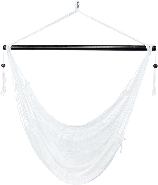 Outdoor Hammock Chair Swing - Hanging Hammock Swing - Hanging Reading Chair - Soft-Spun Polyester Rope