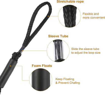 Bungee Dock Line Mooring Rope for Boat 4 ft 2 Pack