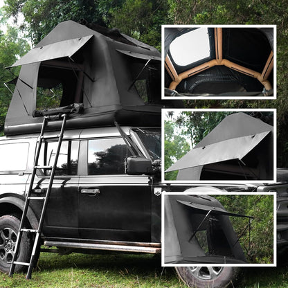 Naturne Rooftop Tent Overland Water Camping Tent with Ladder Inflatable Waterproof Roof Top for SUV Jeep Bronco Off-Road Vehicle Soft Cover Multifunctional 2-3 Person
