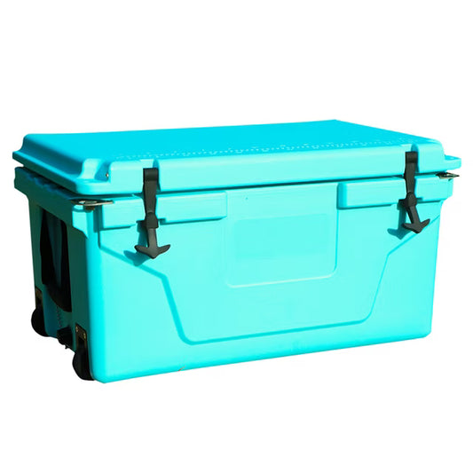 Heavy-Duty Cooler, 65 Quart, 5-Day Ice Retention, Turquoise Blue