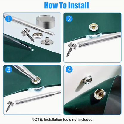 Stainless Steel Marine Canvas Snap Kit