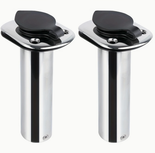 2-Pack Stainless Steel Rod Holder Base Mounts