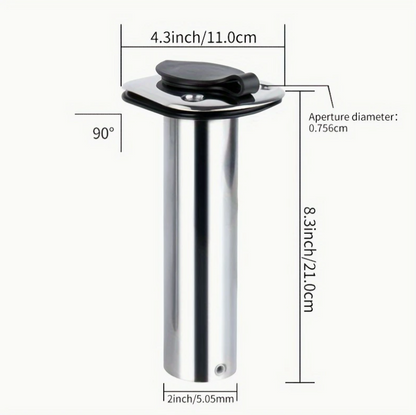 2-Pack Stainless Steel Rod Holder Base Mounts