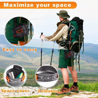 11-Piece Aluminum Camping Cookware Set