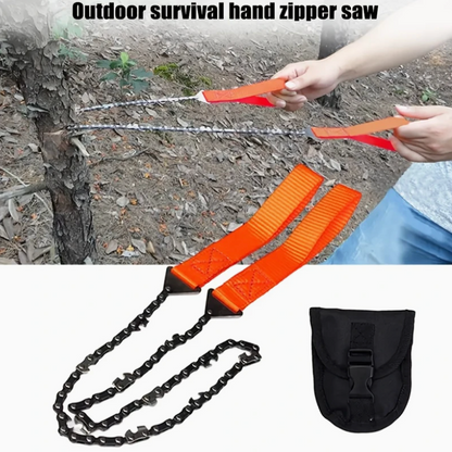Compact Pocket Chainsaw – Hand-Operated Survival Saw