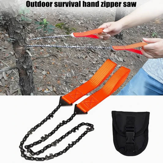 Compact Pocket Chainsaw – Hand-Operated Survival Saw